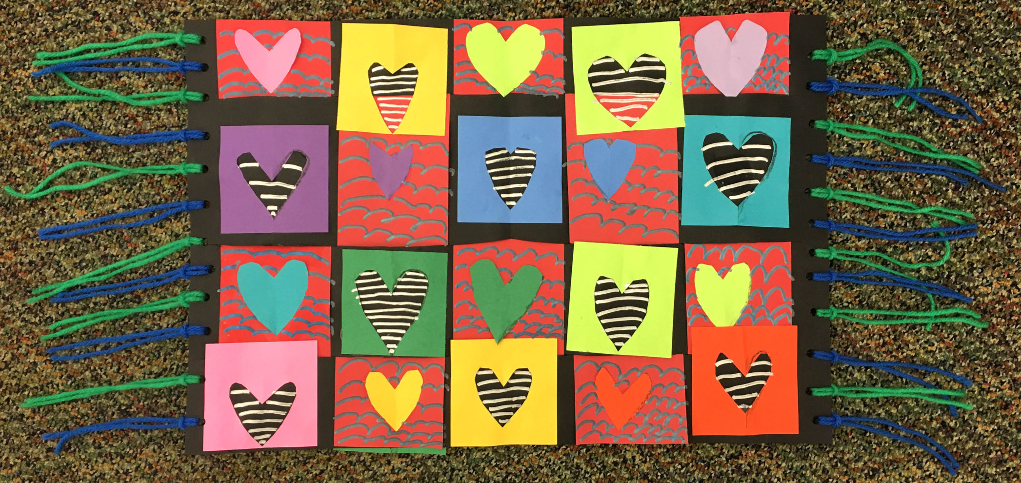 ‘Heart Checkerboard Weaving’